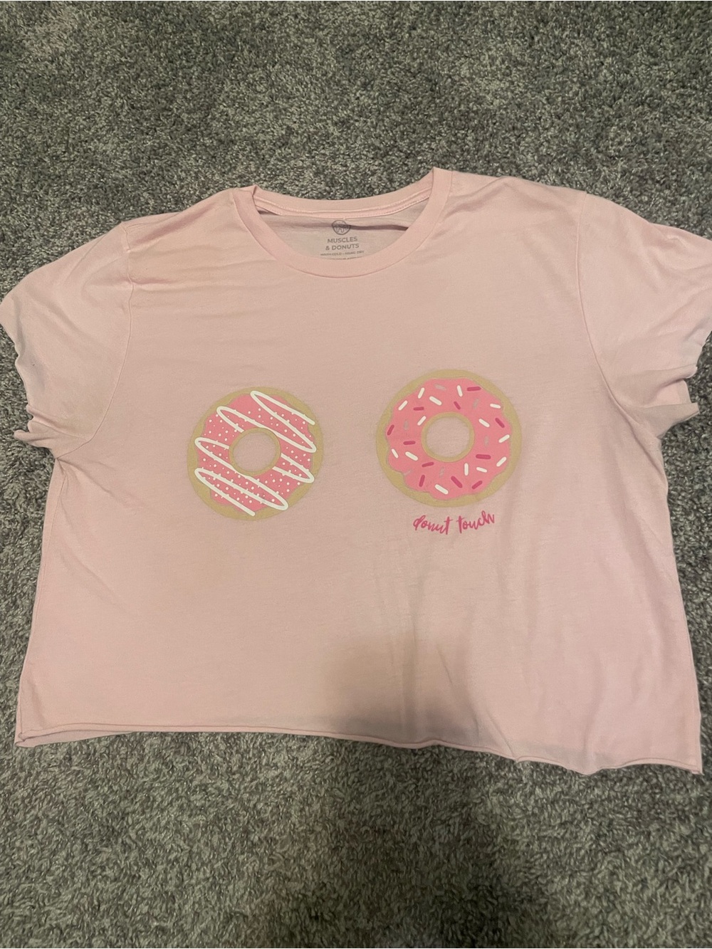 Donut Touch Pink Graphic Kids Tee